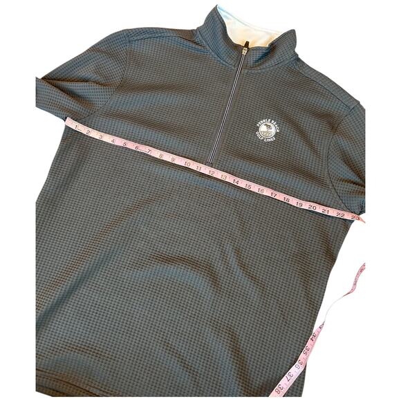 NWOT Pebble Beach Men's Golf Optic Charcoal Waffle Weave 1/4 Zip Size Large - Picture 8 of 10